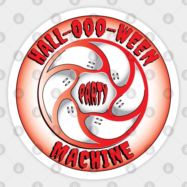 Halloween Party Machine Motif Sticker by Harlake